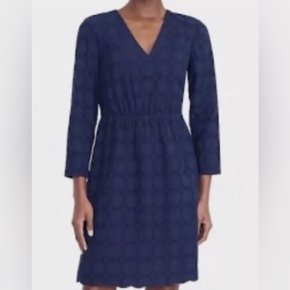 J. Crew Dresses & Skirts - J Crew Navy Eyelet Blue Women's Dress